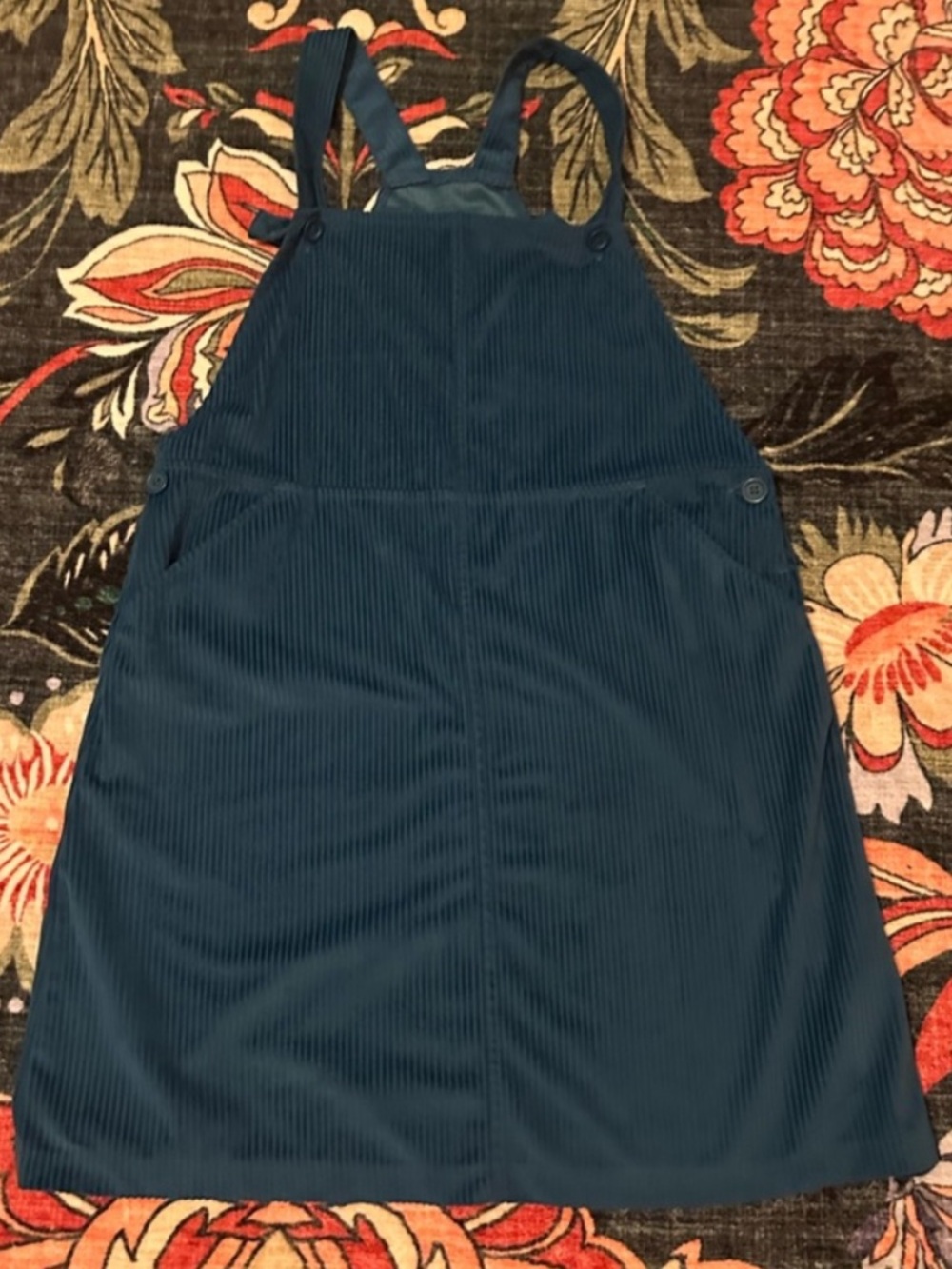 4/$20 💫 Wonder Nation Corduroy Overall Dress Teal Kids XL 14-16